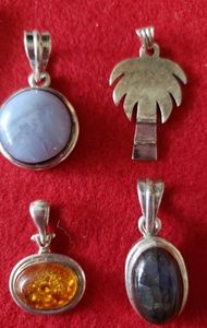 Choose your sterling/ semi precious stone pendant